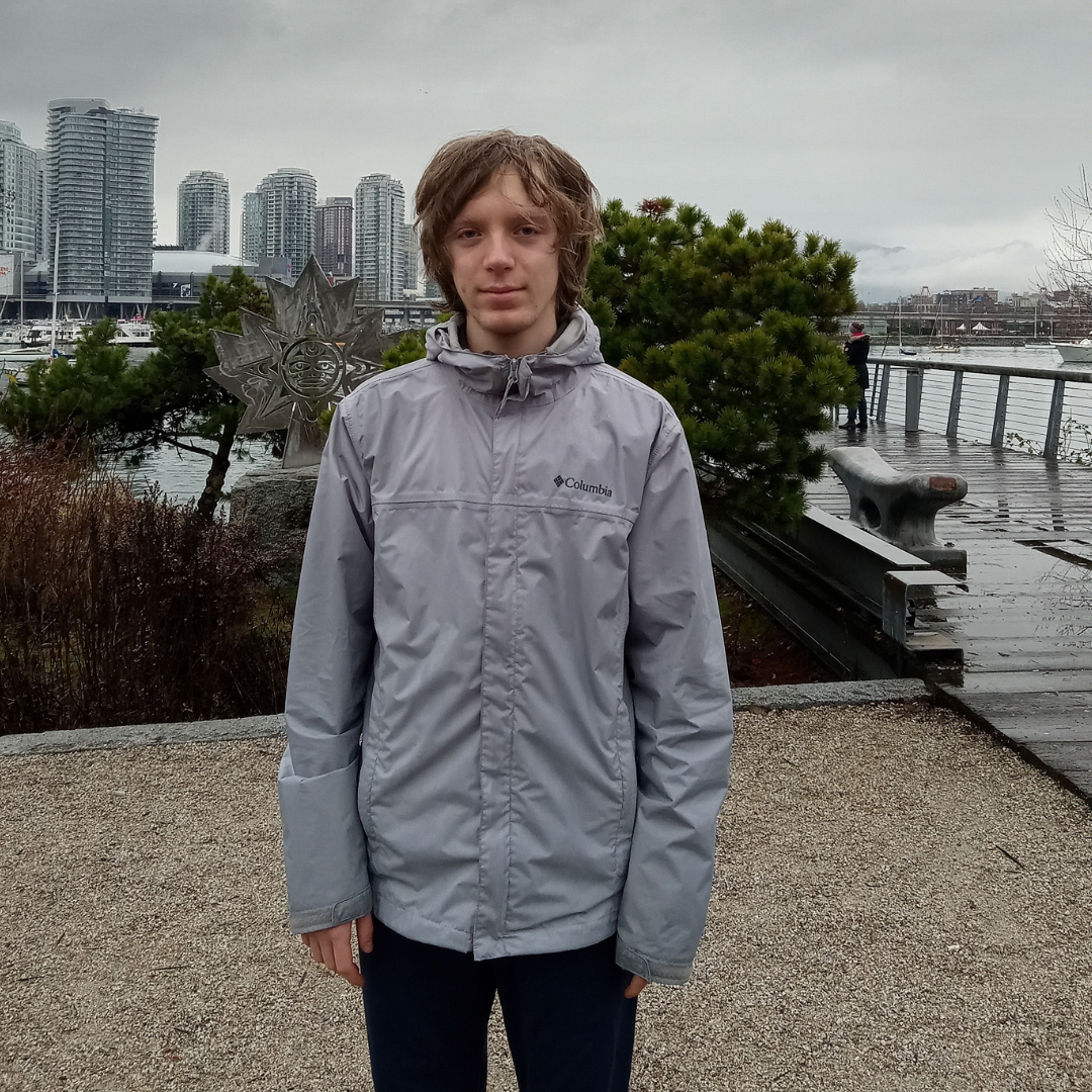 Dorian on a walk by the seawall